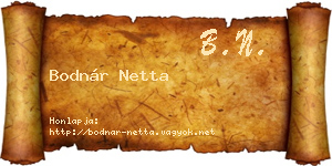Bodnár Netta névjegykártya